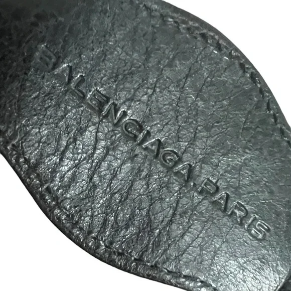 Balenciaga Arena Giant Black Leather Rose Gold Bracelet Small $230 - Picture 6 of 9